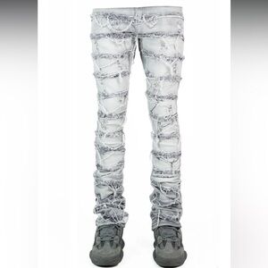 Focus "Wolf‎ Grey" Stacked Denim Sz. 36